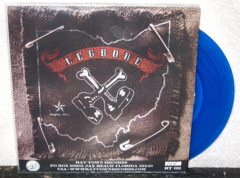 THE GOONS/LEGBONE "Split" 7" (Rat Town) Blue Vinyl